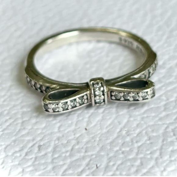 Bow Tie 925 Silver Ring - Picture 4 of 14